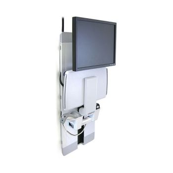 Preview: ERGOTRON StyleView Vertical Lift weiss herausziehbare Tastatur Mausablage+Scannerhalterung Display bis 61cm 24Zoll