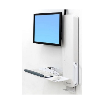 Preview: ERGOTRON StyleView Sit-Stand VL High Traffic Areas Ergotron weiss bis 24Zoll VESA 100x100 + 75x75 mm max.13.6kg. Anhebung 46cm