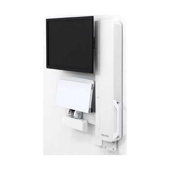 Preview: ERGOTRON StyleView Sit-Stand VL High Traffic Areas Ergotron weiss bis 24Zoll VESA 100x100 + 75x75 mm max.13.6kg. Anhebung 46cm