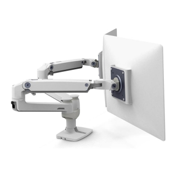 Preview: ERGOTRON LX-Montagearm fuer 2 Monitore nebeneinander weiss 68cm 27Zoll bis 33cm anheben max 18kg.belastbar VESA 75x75 100x100mm