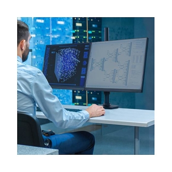 Preview: Ergotron LX - Befestigungskit (Doppelarm. hohe Säule) - für 2 LCD-Displays - mattschwarz - Bildschirmgröße: bis zu 101.6 cm (bis zu 40 Zoll)