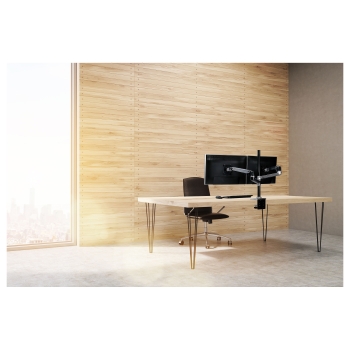 Preview: LX Dual Stacking Arm. Tall Pole. Black Accents. Polished