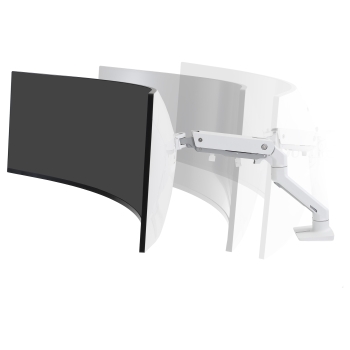 Preview: HX DESK MONITOR ARM WITH HD PIVOT WHITE