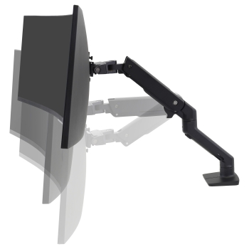 Preview: HX DESK MONITOR ARM WITH HD PIVOT MATTE BLACK