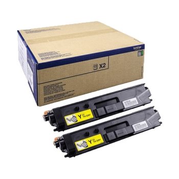 Brother Toner TN-329YTWIN Doppelpack Gelb (12000 Seiten)