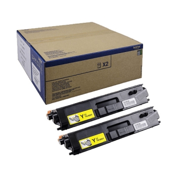 Brother Toner TN-900YTWIN Gelb Doppelpack (12000 Seiten)