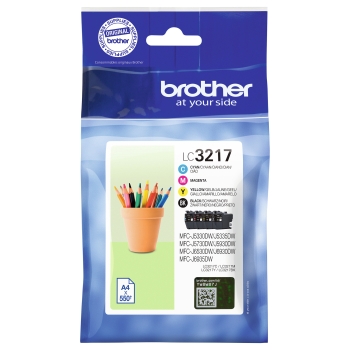 Preview: Brother LC3217 Value Pack - 4er-Pack - Schwarz. Gelb. Cyan. Magenta
