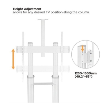 Preview: ROLINE LCD-/TV-Rollstnder. 70-120 Zoll. bis 140kg. schwarz