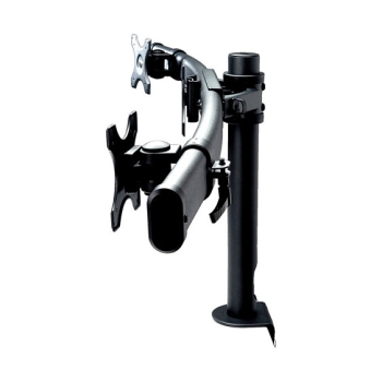 Preview: VALUE LCD-Triple-Arm Trgerstange. schwarz. Tischmontage. bis 3x 8 kg