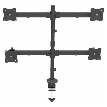 Preview: STARTECH.COM Quad Monitor Mount - Articulating - Clamp or Grommet Mount - Monitors up to 24in - VESA Mount - 4 Monitor Setup