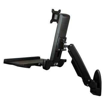 Preview: STARTECH.COM Wandmontage Sitz-/ Steh Workstation - 1 Monitor bis zu 60.96cm 24Zoll - VESA - Hhenverstellbarer Ergonomischer