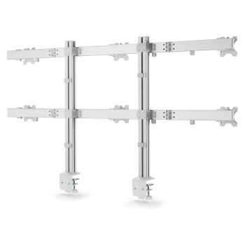 Preview: StarTech.com Six-Monitor Desk Mount w/ Crossbar. Up To 32 in Screens/17.6lb - Befestigungskit - für 6 LCD-Displays - Säule. dual
