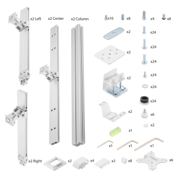 Preview: StarTech.com Six-Monitor Desk Mount w/ Crossbar. Up To 32 in Screens/17.6lb - Befestigungskit - für 6 LCD-Displays - Säule. dual