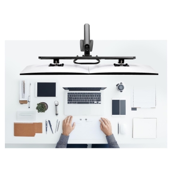 Preview: StarTech.com Desk Mount Dual Monitor Arm w/ Crossbar. Up To 27 in Displays - Befestigungskit - artikulierender. mechanischer Feder