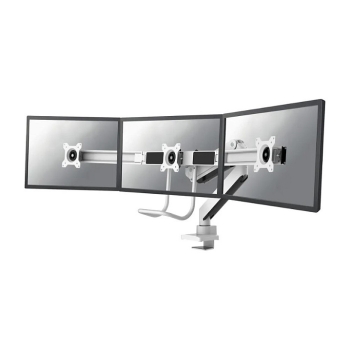 Neomounts NM-D775DX3 - Befestigungskit - Voll beweglich - fr 3 LCD-Anzeigen - Aluminium - wei - Bildschirmgre: 43.2-61 cm (17-24)