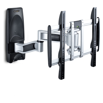 StarTech.com Articulating TV Wall Mount. VESA Wall Mount Supports 65 inch/99lb/Flat/Curved TVs. Retractable Low Profile Wall Mount TV Bracket