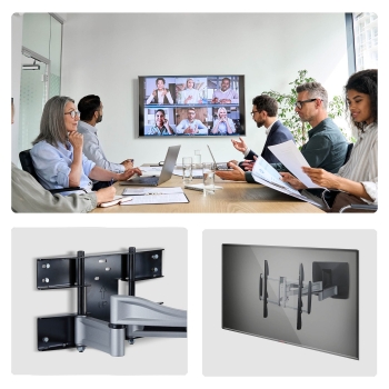 Preview: STARTECH.COM Robuste vollbewegliche TV-Wandhalterung fur Flachbildschirme bis 100 Zoll und 85 kg flaches Design TAA