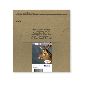 Preview: Epson Original Easy Mail Packing T1306 Hirsch Druckerpatronen 3er Multipack C/M/Y (C13T13064510)