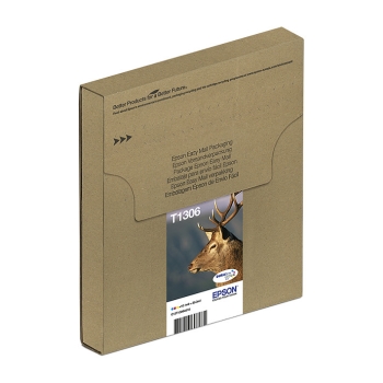 Preview: Epson Original Easy Mail Packing T1306 Hirsch Druckerpatronen 3er Multipack C/M/Y (C13T13064510)