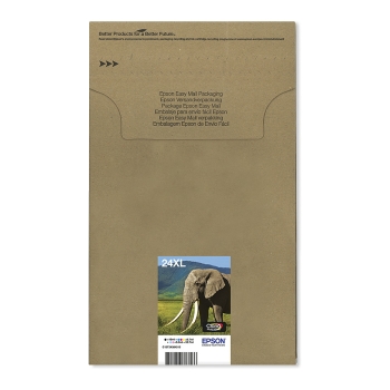 Preview: Epson Original Easy Mail Packing 24XL Elefant Druckerpatronen 6er Multipack BK/C/M/Y/LC/LM (C13T24384510)