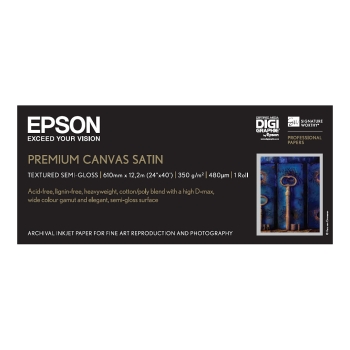 EPSON Premium Canvas Satin 60.96cm 24''. 12.2m. 350g/m