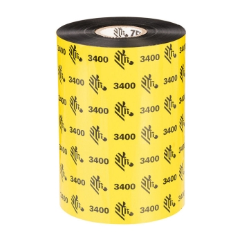 Zebra 3400 Wax/Resin - 1 - Schwarz - 110 mm x 450 m - Thermotransfer-Farbband