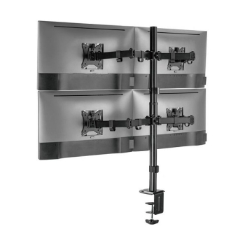 Preview: equip Tischhalterung 17 - 32 4TFT je 9kg 360 schwarz