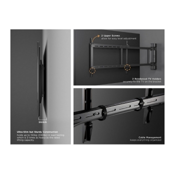 Preview: Equip Wandhalterung 32-75/1TFT Motor. 2Gelenke 50Kg sw lite Retail