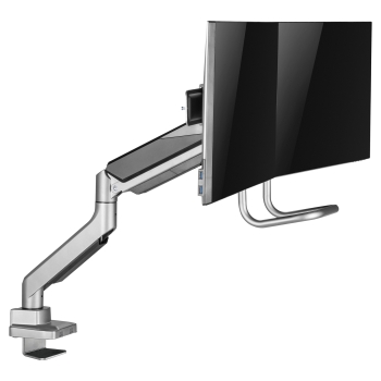 Preview: Equip Tischhalterung 17-32/2TFT 360° Gasfeder 9Kg silber lite Retail