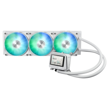 Preview: K ASUS MAX GAMING LC 360 ARGB LCD White Komplettwasserkühlung für CPUs