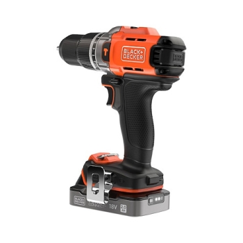 Preview: Black&Decker Akku-Schlagbohrschr. 18V 2Ah. Kof BCD383D1XK