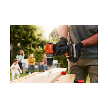 Preview: Black&Decker Akku-Schlagbohrschr. 18V 2Ah. Kof BCD383D1XK