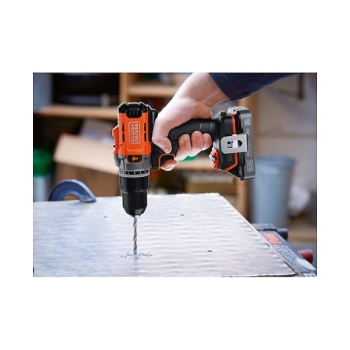 Preview: Black&Decker Akku-Schlagbohrschr. 18V 2Ah. Kof BCD383D1XK