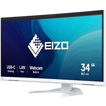 Preview: EIZO 86.7cm (34.1) EV3450XC-WT 21:9 4K 2xHDMI+DP+USB-C Curv