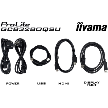 Preview: IIYAMA 80.0cm (31.5) GCB3280QSU-B2 16:9 2xHDMI+DP Curv.Lift