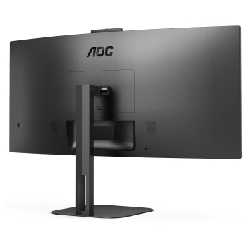 Preview: 86cm/34 (3440x1440) AOC CU34V5CW 21:9 VA 1ms 100Hz HDMI DisplayPort USB-C KVM VESA Speaker Webcam Silver/Black