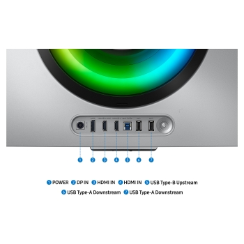 Preview: 86.4cm/34 (3440x1440) Samsung Odyssey G8 LS34DG850SUXEN 21:9 OLED 0.03ms 175Hz Micro-HDMI Mini-DisplayPort USB-C VESA Speaker Silver