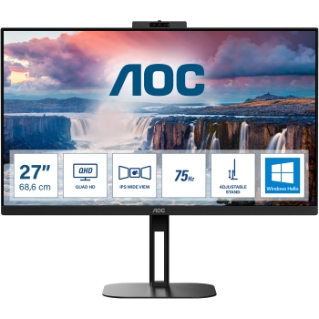 AOC 68.6cm (27) Q27V5CW/BK 16:09 HDMI+DP+USB-C WebCam IPS