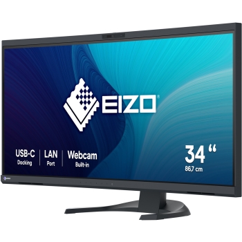 Preview: EIZO 86.7cm (34.1) EV3450XC-BK 21:9 4K 2xHDMI+DP+USB-C Curv