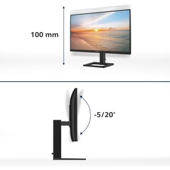 Preview: 68.6cm/27 (3840x2160) Philips 27E1N1800AE 16:9 IPS 4ms 60Hz HDMI DisplayPort VESA Speaker Black
