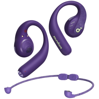 ANKER Soundcore AeroFit Pro purple Bluetooth Open-Ear Sport Kopfhrer LDAC Spatial Audio IP55 14 Stunden Wiedergabezeit