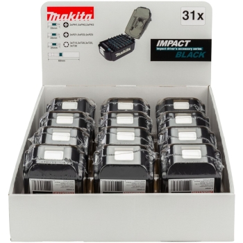 Makita Display 12x Impact Black Bit-Set 31-tlg.