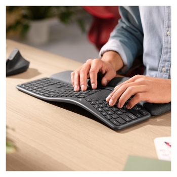 Preview: NL Logitech K860 Wireless Keyboard Ergo US Layout