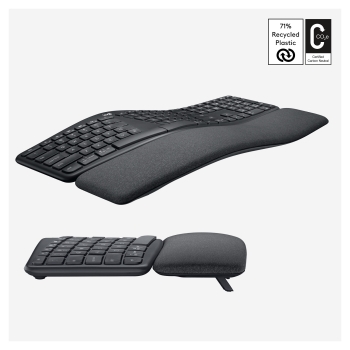 Preview: NL Logitech K860 Wireless Keyboard Ergo US Layout