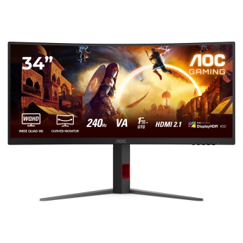 AOC CU34G4Z 86.36cm 34Zoll 3440x1440 1ms 2xHDMI DP USB Black/Red