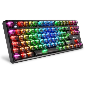 Preview: Sharkoon Gaming Tastatur Crystal Shark schwarz DE