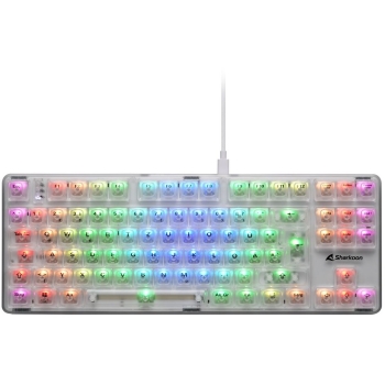 Sharkoon Gaming Tastatur Crystal Shark weiß DE