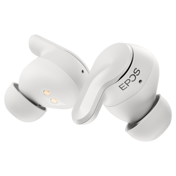Epos Adapt E1 weiss Bluetooth TWS Earbuds Multi-Connect IPX5 Hybrid ANC Ladecase USB-C Dongle OhrAdapter Teams und iPhone Zertif.