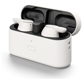 Preview: Epos Adapt E1 weiss Bluetooth TWS Earbuds Multi-Connect IPX5 Hybrid ANC Ladecase USB-C Dongle OhrAdapter Teams und iPhone Zertif.