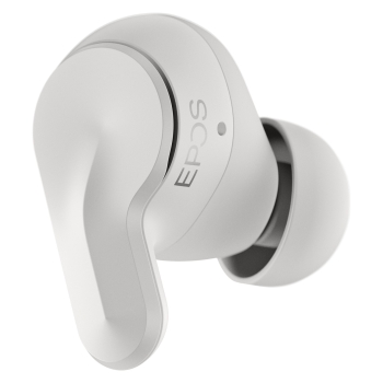 Preview: Epos Adapt E1 weiss Bluetooth TWS Earbuds Multi-Connect IPX5 Hybrid ANC Ladecase USB-C Dongle OhrAdapter Teams und iPhone Zertif.